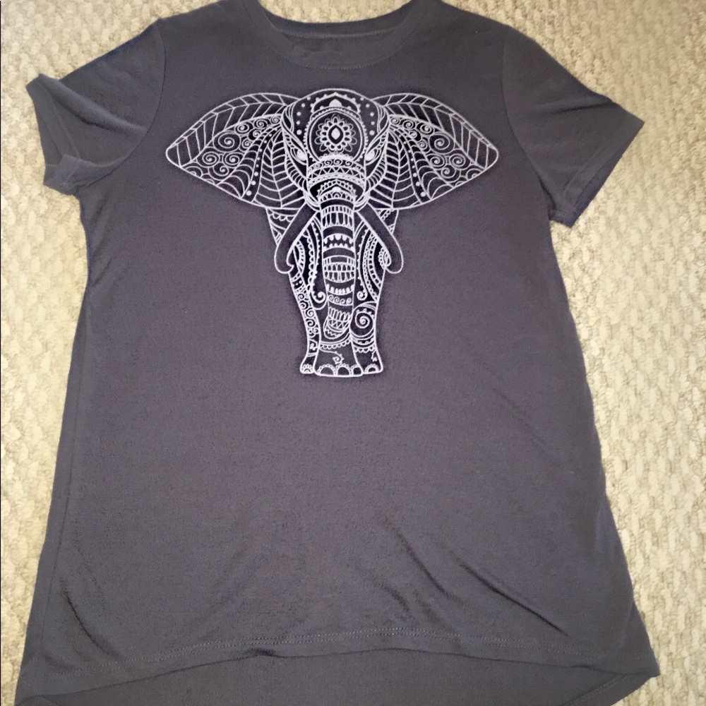 Graphic Gray Shirt with Elephant